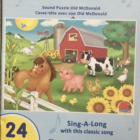 (SOLD) Old McDonald Sing A Long 24pc Sound Floor Puzzle Educational Toy - Picture 6 of 14